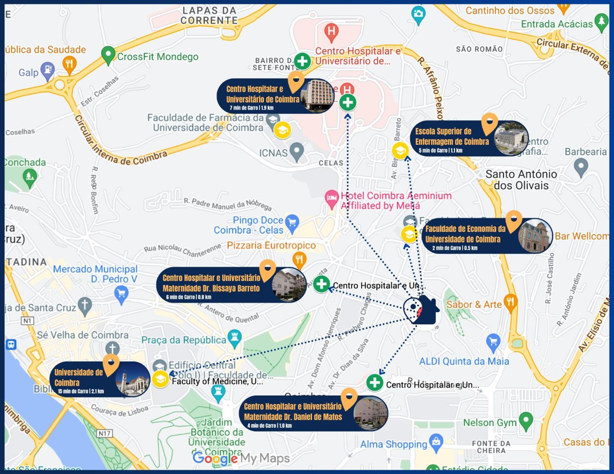 Bed and Breakfast 7Min To Uni Se-Velha - Ac - Work Desk - 300Mbs Wifi Коїмбра Екстер'єр фото